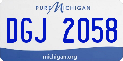 MI license plate DGJ2058