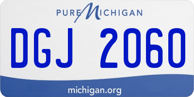 MI license plate DGJ2060