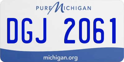 MI license plate DGJ2061