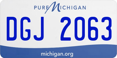 MI license plate DGJ2063