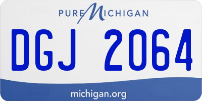 MI license plate DGJ2064