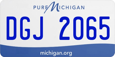 MI license plate DGJ2065