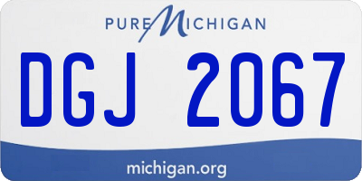 MI license plate DGJ2067