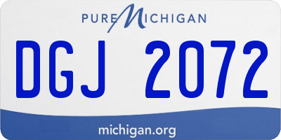 MI license plate DGJ2072