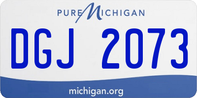 MI license plate DGJ2073