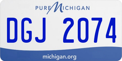 MI license plate DGJ2074