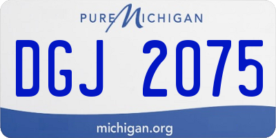 MI license plate DGJ2075