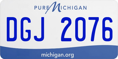 MI license plate DGJ2076