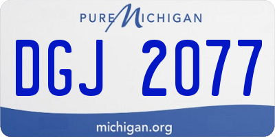 MI license plate DGJ2077