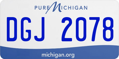 MI license plate DGJ2078