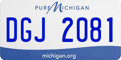 MI license plate DGJ2081