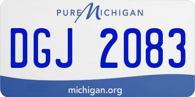 MI license plate DGJ2083