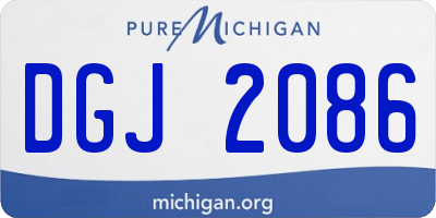 MI license plate DGJ2086