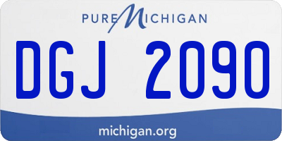 MI license plate DGJ2090