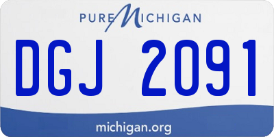 MI license plate DGJ2091