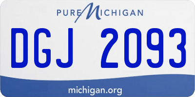 MI license plate DGJ2093
