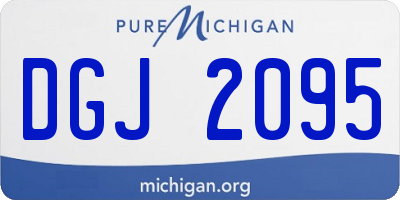 MI license plate DGJ2095