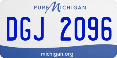 MI license plate DGJ2096