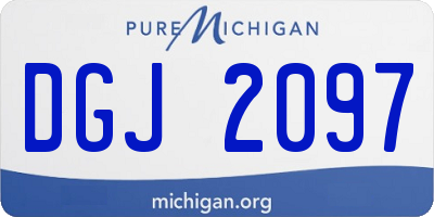 MI license plate DGJ2097