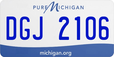 MI license plate DGJ2106