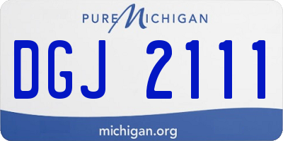 MI license plate DGJ2111