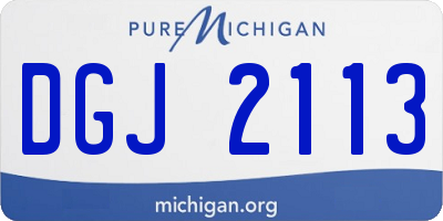 MI license plate DGJ2113