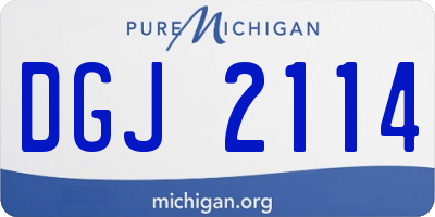MI license plate DGJ2114