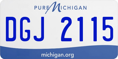 MI license plate DGJ2115