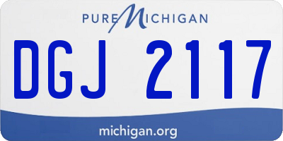 MI license plate DGJ2117