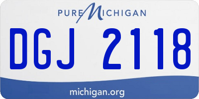 MI license plate DGJ2118