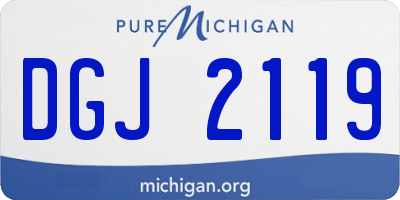 MI license plate DGJ2119