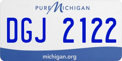 MI license plate DGJ2122