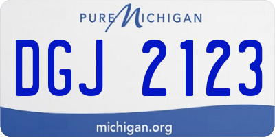 MI license plate DGJ2123