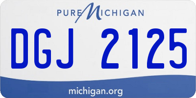 MI license plate DGJ2125