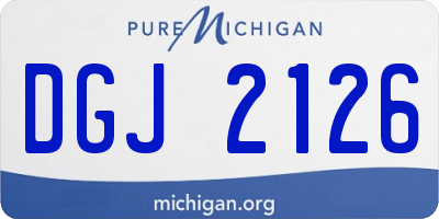 MI license plate DGJ2126