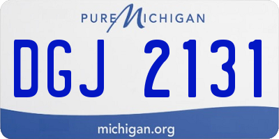 MI license plate DGJ2131