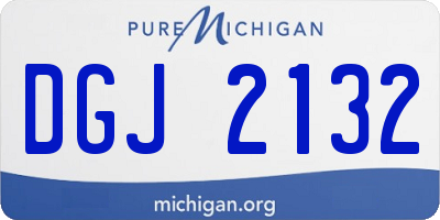 MI license plate DGJ2132