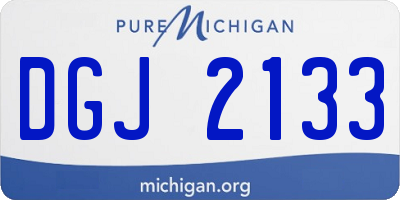 MI license plate DGJ2133