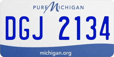 MI license plate DGJ2134