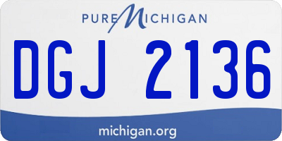 MI license plate DGJ2136