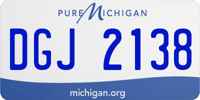 MI license plate DGJ2138