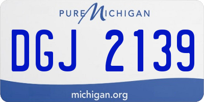 MI license plate DGJ2139