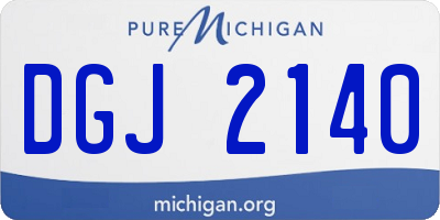 MI license plate DGJ2140