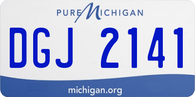 MI license plate DGJ2141
