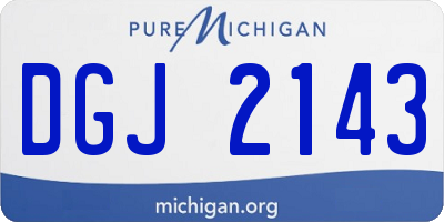 MI license plate DGJ2143