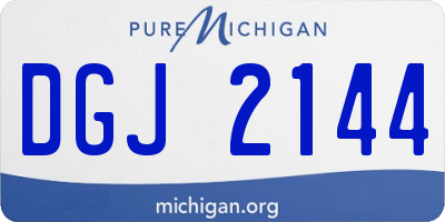 MI license plate DGJ2144