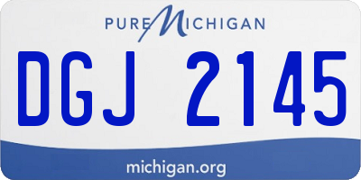 MI license plate DGJ2145