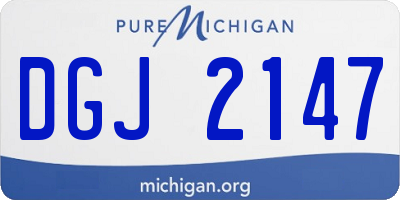 MI license plate DGJ2147
