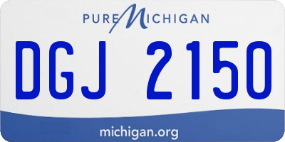 MI license plate DGJ2150