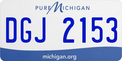 MI license plate DGJ2153